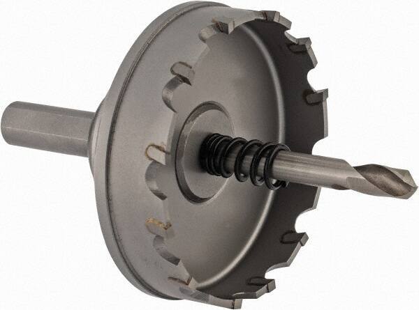 Hougen - 2-3/8" Diam, 1/8" Cutting Depth, Hole Saw - Carbide-Tipped Saw, Toothed Edge - Exact Industrial Supply