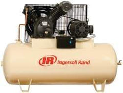 Ingersoll-Rand - 10 hp, 120 Gal Stationary Electric Horizontal Screw Air Compressor - Three Phase, 175 Max psi, 35 CFM, 460 Volt - Exact Industrial Supply