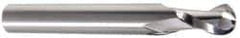 Onsrud - 5/16" Cutting Diam x 1/2" Length of Cut, 2 Flute, Upcut Spiral Router Bit - Uncoated, Right Hand Cut, Solid Carbide, 3" OAL x 5/16" Shank Diam, Ball End Taper, 30° Helix Angle - Exact Industrial Supply