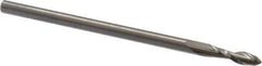 Onsrud - 1/8" Cutting Diam x 1/2" Length of Cut, 2 Flute, Upcut Spiral Router Bit - Uncoated, Right Hand Cut, Solid Carbide, 2-1/2" OAL x 1/8" Shank Diam, Ball End Taper, 30° Helix Angle - Exact Industrial Supply