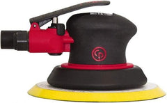 Chicago Pneumatic - 12,000 OPM, 8 CFM Air Consumption, Palm Air Orbital Sander - Round Pad, 1/4" Inlet - Exact Industrial Supply