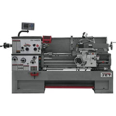 Jet - 14" Swing, 40" Between Centers, 230 Volt, Triple Phase Engine Lathe - 7MT Taper, 7-1/2 hp, 42 to 1,800 RPM, 3-1/8" Bore Diam, 30" Deep x 58" High x 77-1/2" Long - Exact Industrial Supply