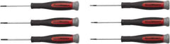 GearWrench - 6 Piece Torx Screwdriver Set - Blade Sizes: Length 2-1/2, Bit Sizes: Torx T5, T6, T7, T8, T9 & T10 - Exact Industrial Supply