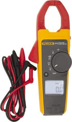Fluke - 373, CAT IV, CAT III, Digital True RMS Clamp Meter with 1.26" Clamp On Jaws - 600 VAC/VDC, 600 AC Amps, Measures Voltage, Capacitance, Current, Resistance - Exact Industrial Supply