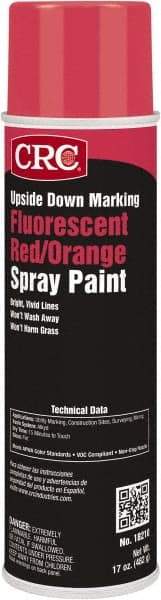 CRC - 20 fl oz Red Marking Paint - 700' Coverage, Lead Free Formula, 528 gL VOC - Exact Industrial Supply