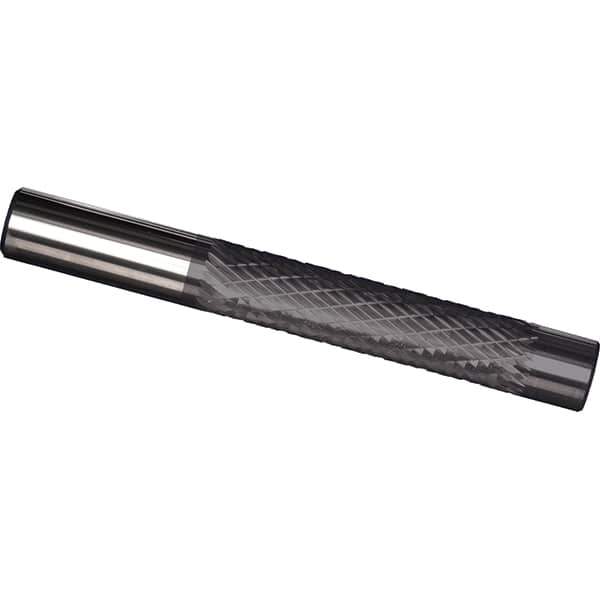 Made in USA - 1/4" Diam, 1-1/4" LOC, Solid Carbide Diamond Pattern Router Bit - Right Hand Cut, 3" OAL, 1/4" Shank Diam, Use on Cast Iron, Stainless, Steel, Titanium - Exact Industrial Supply