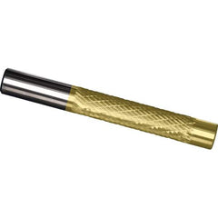 Made in USA - 1/2" Diam, 2" LOC, Solid Carbide Diamond Pattern Router Bit - Right Hand Cut, 4" OAL, 1/2" Shank Diam, Use on Cast Iron, Stainless, Steel, Titanium - Exact Industrial Supply