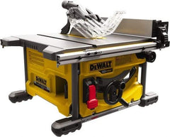 DeWALT - 8-1/4" Blade Diam, Table Saw - 5,800 RPM, 19-1/16" Table Depth x 19-1/16" Table Width, 60 Volts, 5/8" Arbor - Exact Industrial Supply