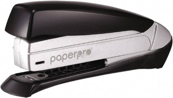 PaperPro - 20 Sheet Half Strip Stapler - Black/Silver - Exact Industrial Supply