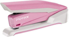 PaperPro - 20 Sheet Long Reach Stapler - Pink & White - Exact Industrial Supply