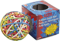 ACCO - 1" Circumference, 1/8" Wide, Light-Duty Band Rubber Band Strapping - 250 Pieces - Exact Industrial Supply