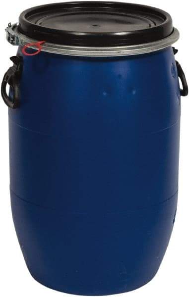 SEYMOUR-MIDWEST - 15 Gal, Polypropylene Round Blue Bucket/Pail - Handle & Lid Included - Exact Industrial Supply