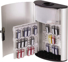 DURABLE - 54 Keys, Silver Key Box - 11-3/4" Wide x 4-5/8" Deep x 15-1/2" High - Exact Industrial Supply