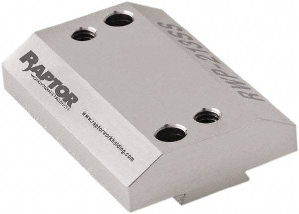Raptor Workholding - 3/4" Jaw Width, 1/2" High x 2-1/2" Long x 1.736" Wide Riser - For Use with 4 & 5 Axis Workholding Systems - Exact Industrial Supply