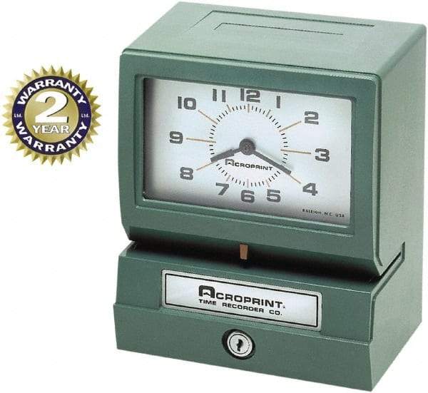 Acroprint Time Recorder - Time Clocks & Time Recorders Punch Style: Manual Power Source: AC Adapter - Exact Industrial Supply