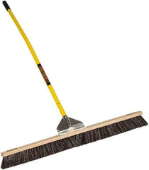 SEYMOUR-MIDWEST - 36" General Purpose Polypropylene Push Broom - 3" Bristle Length, Wood Block, Bolt-On Handle Connection, Handle Included - Exact Industrial Supply