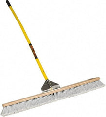 SEYMOUR-MIDWEST - 36" Fine Particle Polypropylene Push Broom - 3" Bristle Length, Wood Block, Bolt-On Handle Connection, Handle Included - Exact Industrial Supply