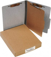 ACCO - 11 x 8 1/2", Letter Size, Gray, File Folders with Top Tab - Right of Center Tab Cut Location - Exact Industrial Supply