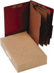 ACCO - 14 x 8 1/2", Legal, Earth Red, File Folders with Top Tab - Right of Center Tab Cut Location - Exact Industrial Supply
