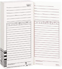Acroprint Time Recorder - 9/10" High x 3-2/5" Wide Weekly Time Cards - White, Use with Acroprint Model ES1000 - Exact Industrial Supply
