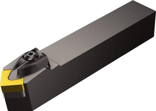 Sandvik Coromant - DSDNN, Neutral Cut, 45° Lead Angle, 40mm Shank Height x 40mm Shank Width, Negative Rake Indexable Turning Toolholder - 250mm OAL, SNMG 25 07 24, SNMG 856 Insert Compatibility, Series T-Max P - Exact Industrial Supply