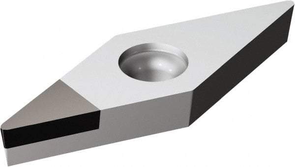 Sandvik Coromant - VCMW333 FP Grade CD10 Carbide Turning Insert - Uncoated, 35° Diamond, 3/8" Inscr Circle, 3/16" Thick, 3/64" Corner Radius - Exact Industrial Supply