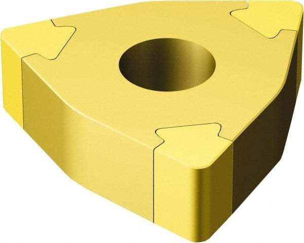 Sandvik Coromant - WNGA432 WH Grade 7015 CBN Turning Insert - TiN Finish, 80° Trigon, 1/2" Inscr Circle, 3/16" Thick, 1/32" Corner Radius - Exact Industrial Supply