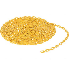 Vestil - Barrier Rope & Chain Type: Bollard; Chain Color: Yellow - Exact Industrial Supply