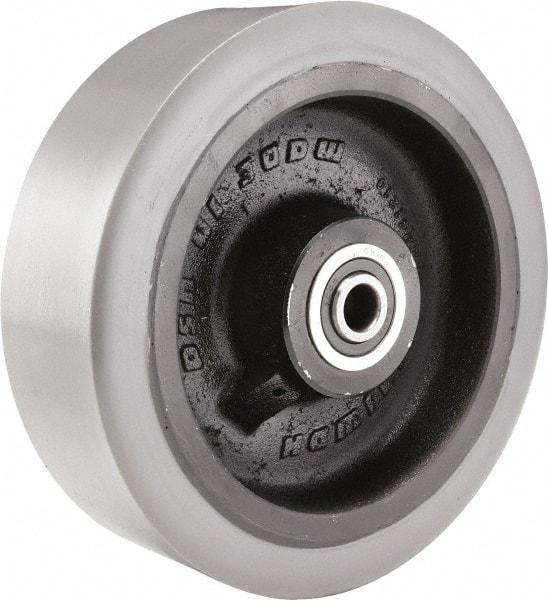 Hamilton - 10 Inch Diameter x 3 Inch Wide, Polyurethane on Cast Iron Caster Wheel - 4,000 Lb. Capacity, 3-1/2 Inch Hub Length, 3/4 Inch Axle Diameter, Tapered Roller Bearing - Exact Industrial Supply