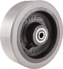 Hamilton - 10 Inch Diameter x 3 Inch Wide, Polyurethane on Cast Iron Caster Wheel - 4,000 Lb. Capacity, 3-1/2 Inch Hub Length, 1-1/4 Inch Axle Diameter, Tapered Roller Bearing - Exact Industrial Supply