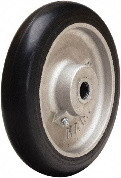 Hamilton - 8 Inch Diameter x 1-5/8 Inch Wide, Rubber on Aluminum Caster Wheel - 350 Lb. Capacity, 2-1/4 Inch Hub Length, 3/4 Inch Axle Diameter, Straight Roller Bearing - Exact Industrial Supply