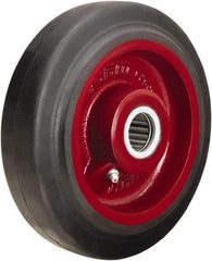 Hamilton - 7 Inch Diameter x 2 Inch Wide, Rubber on Cast Iron Caster Wheel - 450 Lb. Capacity, 2-1/4 Inch Hub Length, 3/4 Inch Axle Diameter, Tapered Roller Bearing - Exact Industrial Supply