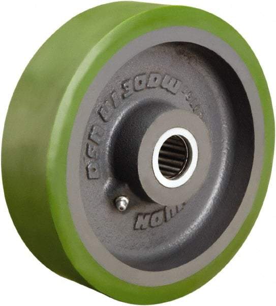 Hamilton - 7 Inch Diameter x 2 Inch Wide, Polyurethane on Cast Iron Caster Wheel - 1,400 Lb. Capacity, 2-1/2 Inch Hub Length, 1/2 Inch Axle Diameter, Sealed Precision Ball Bearing - Exact Industrial Supply