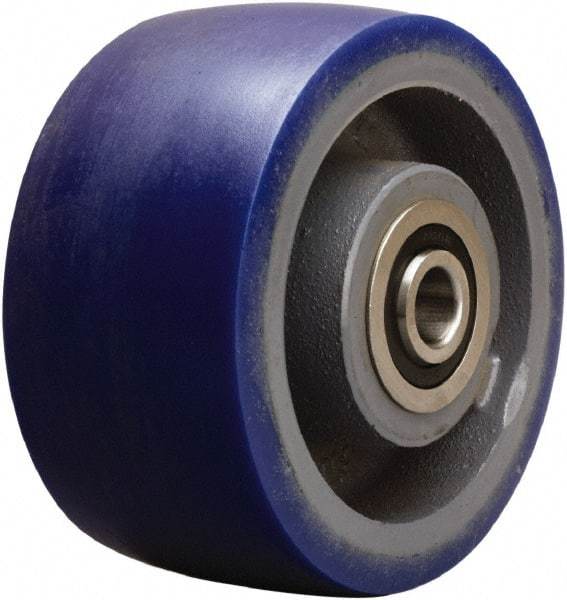 Hamilton - 6 Inch Diameter x 3 Inch Wide, Polyurethane on Cast Iron Caster Wheel - 1,800 Lb. Capacity, 3-1/4 Inch Hub Length, 3/4 Inch Axle Diameter, Tapered Roller Bearing - Exact Industrial Supply