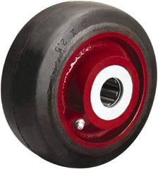 Hamilton - 6 Inch Diameter x 2-1/2 Inch Wide, Rubber on Cast Iron Caster Wheel - 540 Lb. Capacity, 3-1/4 Inch Hub Length, 3/4 Inch Axle Diameter, Tapered Roller Bearing - Exact Industrial Supply