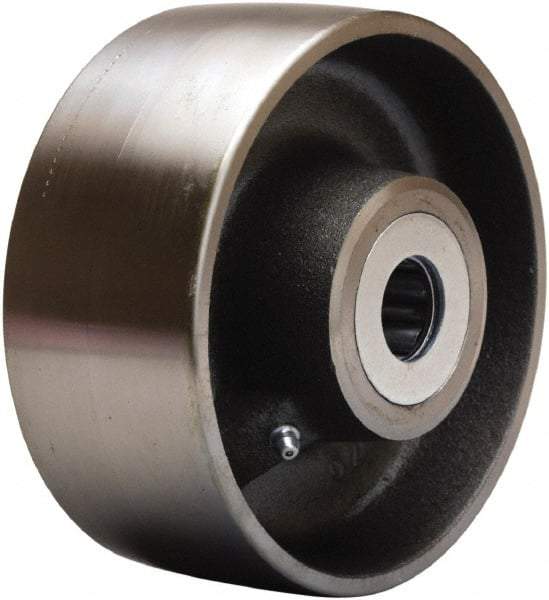 Hamilton - 6 Inch Diameter x 2-1/2 Inch Wide, Forged Steel Caster Wheel - 3,500 Lb. Capacity, 3-1/4 Inch Hub Length, 1-1/4 Inch Axle Diameter, Straight Roller Bearing - Exact Industrial Supply
