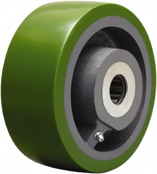 Hamilton - 6 Inch Diameter x 2-1/2 Inch Wide, Polyurethane on Cast Iron Caster Wheel - 1,600 Lb. Capacity, 3-1/4 Inch Hub Length, 1 Inch Axle Diameter, Tapered Roller Bearing - Exact Industrial Supply