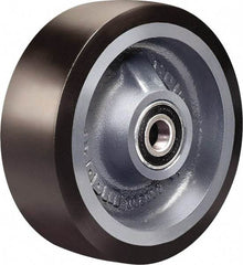 Hamilton - 8 Inch Diameter x 2 Inch Wide, Polyurethane on Cast Iron Caster Wheel - 1,950 Lb. Capacity, 2-1/4 Inch Hub Length, 1/2 Inch Axle Diameter, Sealed Precision Ball Bearing - Exact Industrial Supply