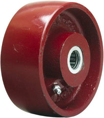 Hamilton - 5 Inch Diameter x 3 Inch Wide, Cast Iron Caster Wheel - 1,500 Lb. Capacity, 3-1/4 Inch Hub Length, 3/4 Inch Axle Diameter, Tapered Roller Bearing - Exact Industrial Supply