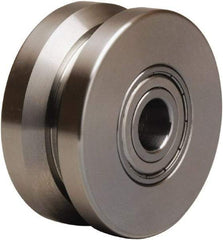 Hamilton - 3 Inch Diameter x 1-3/8 Inch Wide, Stainless Steel Caster Wheel - 450 Lb. Capacity, 1-9/16 Inch Hub Length, 1/2 Inch Axle Diameter, Delrin Bearing - Exact Industrial Supply