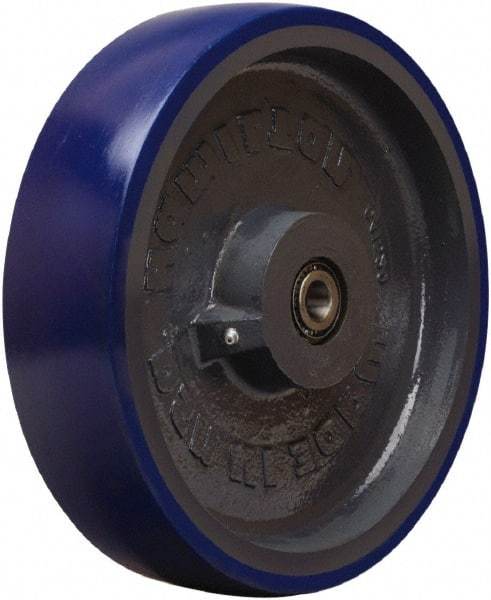 Hamilton - 12 Inch Diameter x 3 Inch Wide, Polyurethane on Cast Iron Caster Wheel - 2,800 Lb. Capacity, 3-1/2 Inch Hub Length, 3/4 Inch Axle Diameter, Sealed Precision Ball Bearing - Exact Industrial Supply