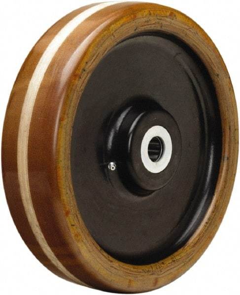 Hamilton - 12 Inch Diameter x 3 Inch Wide, Phenolic Caster Wheel - 4,400 Lb. Capacity, 3-1/4 Inch Hub Length, 3/4 Inch Axle Diameter, Tapered Roller Bearing - Exact Industrial Supply