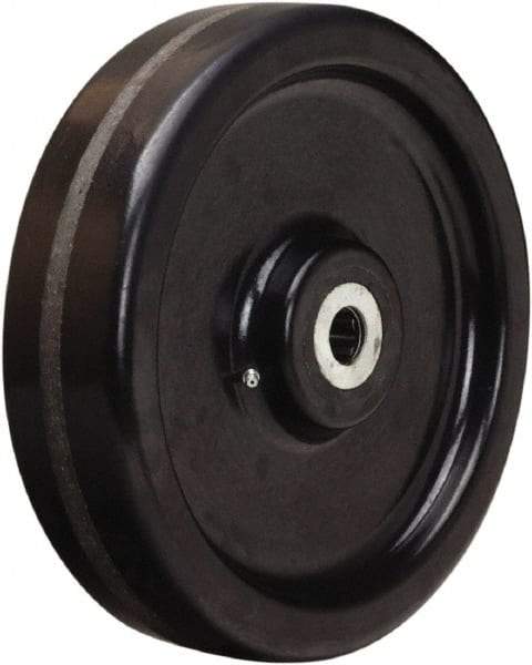 Hamilton - 16 Inch Diameter x 4 Inch Wide, Phenolic Caster Wheel - 5,000 Lb. Capacity, 5-1/4 Inch Hub Length, 1-1/4 Inch Axle Diameter, Straight Roller Bearing - Exact Industrial Supply