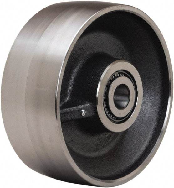 Hamilton - 10 Inch Diameter x 4 Inch Wide, Forged Steel Caster Wheel - 18,000 Lb. Capacity, 4-1/4 Inch Hub Length, 2-7/16 Inch Axle Diameter, Plain Bore Bearing - Exact Industrial Supply