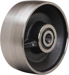 Hamilton - 10 Inch Diameter x 4 Inch Wide, Forged Steel Caster Wheel - 7,500 Lb. Capacity, 4-1/4 Inch Hub Length, 1-1/4 Inch Axle Diameter, Straight Roller Bearing - Exact Industrial Supply