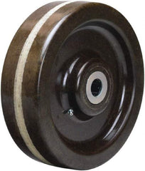 Hamilton - 12 Inch Diameter x 3 Inch Wide, Phenolic Caster Wheel - 3,500 Lb. Capacity, 3-1/4 Inch Hub Length, 1-1/4 Inch Axle Diameter, Straight Roller Bearing - Exact Industrial Supply