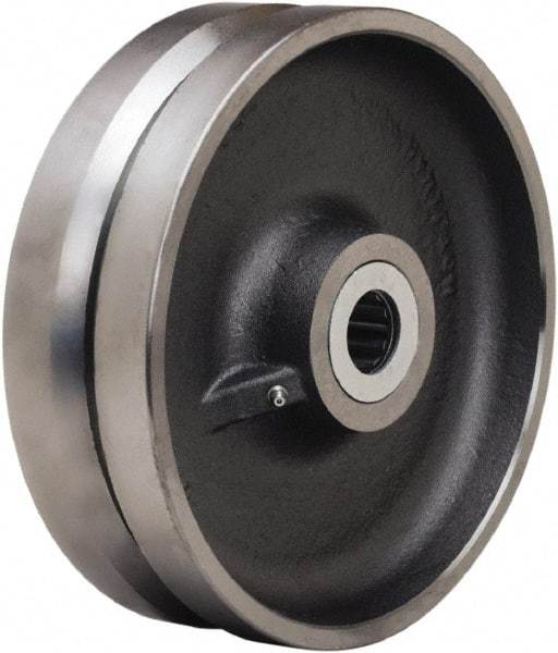 Hamilton - 10 Inch Diameter x 3 Inch Wide, Forged Steel Caster Wheel - 3,600 Lb. Capacity, 3-1/4 Inch Hub Length, 1-1/2 Inch Axle Diameter, Straight Roller Bearing - Exact Industrial Supply