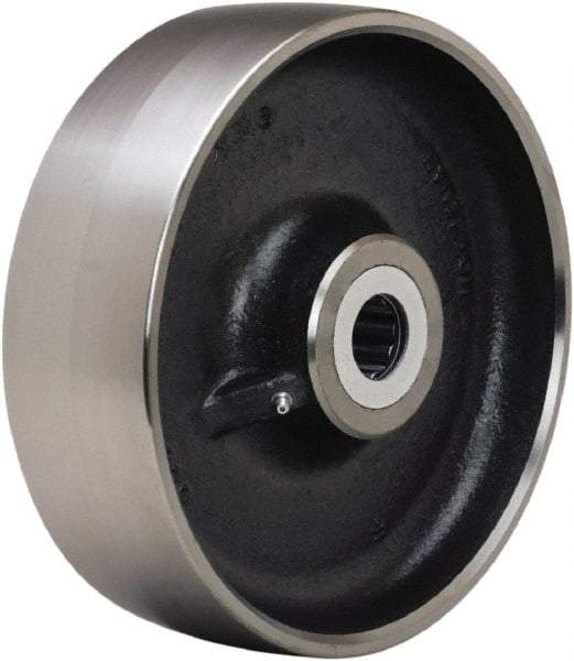Hamilton - 10 Inch Diameter x 3 Inch Wide, Forged Steel Caster Wheel - 5,500 Lb. Capacity, 3-1/4 Inch Hub Length, 1-1/4 Inch Axle Diameter, Straight Roller Bearing - Exact Industrial Supply