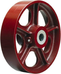 Hamilton - 10 Inch Diameter x 2-1/2 Inch Wide, Cast Iron Caster Wheel - 2,500 Lb. Capacity, 3-1/4 Inch Hub Length, 1-1/4 Inch Axle Diameter, Straight Roller Bearing - Exact Industrial Supply