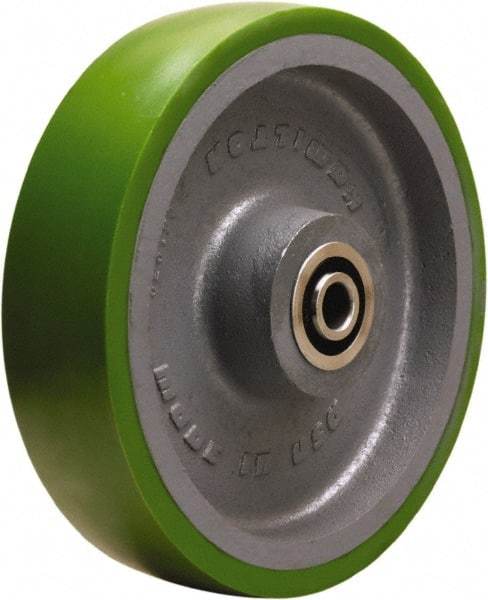 Hamilton - 10 Inch Diameter x 2-1/2 Inch Wide, Polyurethane on Cast Iron Caster Wheel - 2,500 Lb. Capacity, 3-1/2 Inch Hub Length, 3/4 Inch Axle Diameter, Sealed Precision Ball Bearing - Exact Industrial Supply